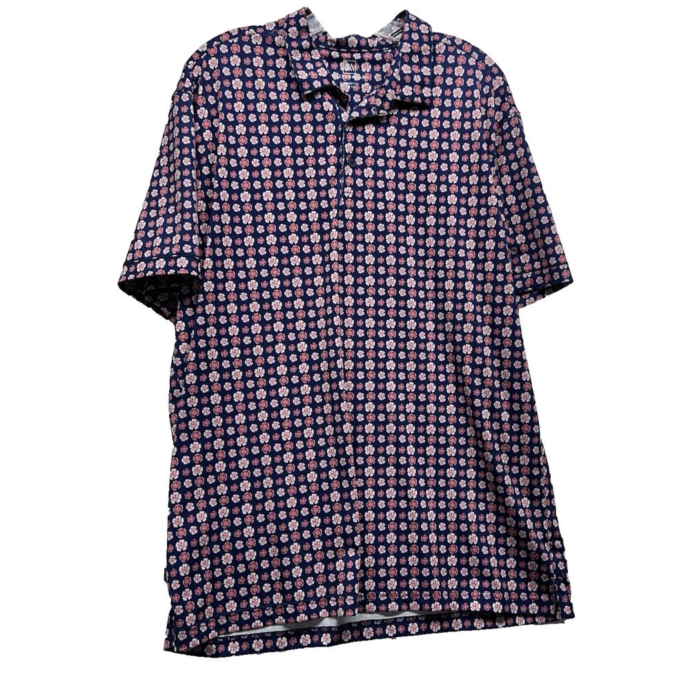 Mizzen + Main Men's Floral XL Multicolor Polyester Blend Polo Shirt (C5)